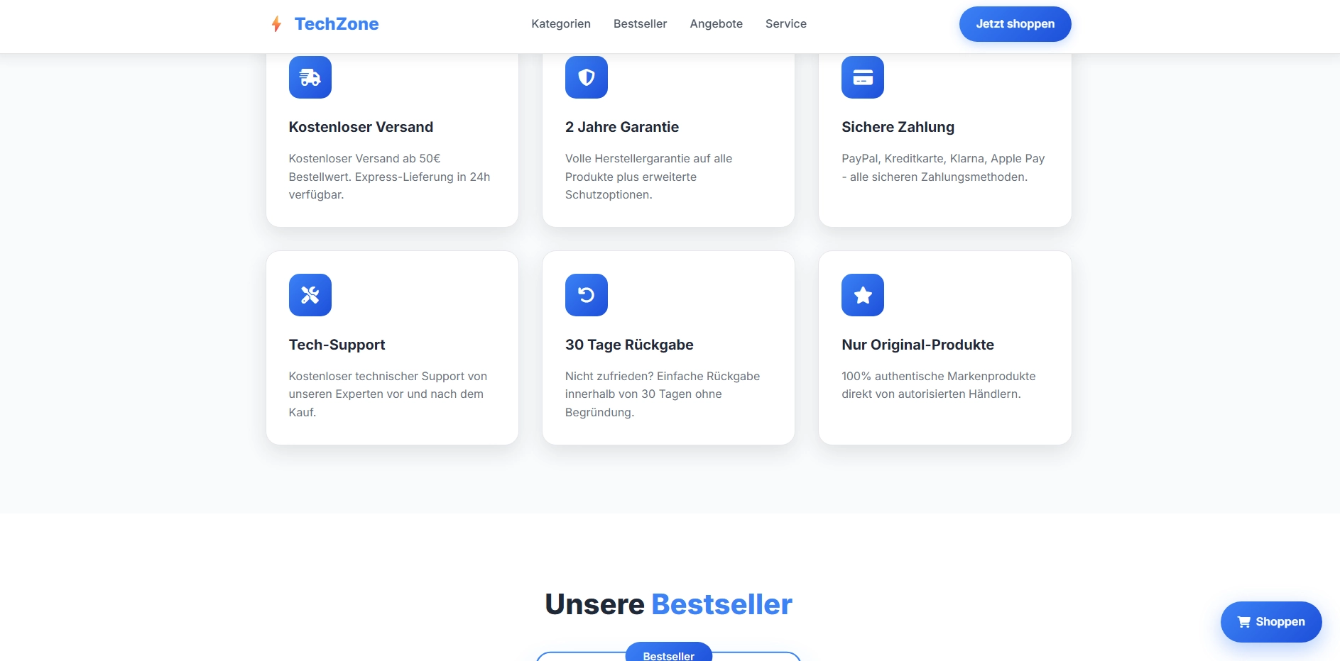 Neue Website - modern und schnell